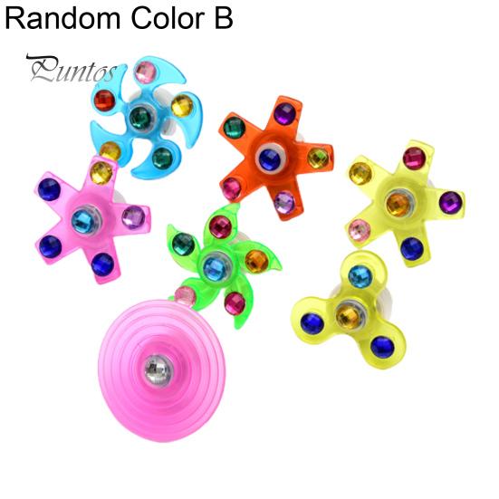 Fidget Spinner Toy Spinning Top Luminous Adjustable Portable Ring Wrist Band Bracelet for Children B