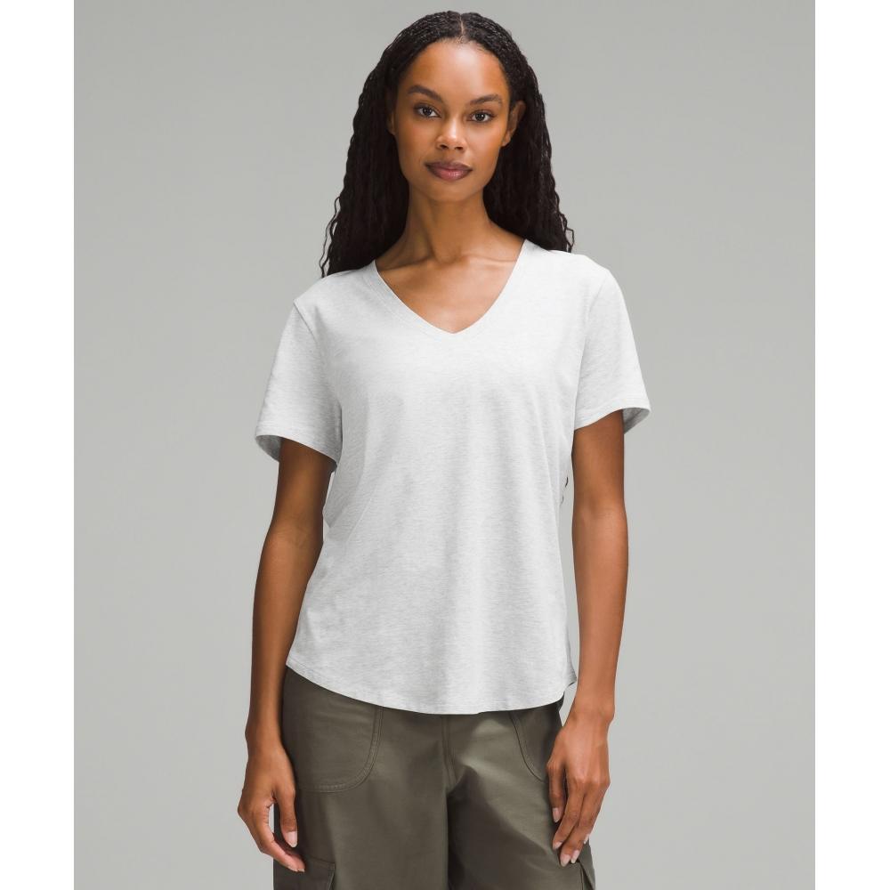 

Lululemon Футболка Love V Neck с принтом Heathered Core, ультралегкая серая 8