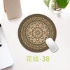Ethnic Style Pattern Round Small Creative Thickened Mouse Pad Keyboard Pad Office Cup Table Mat Production