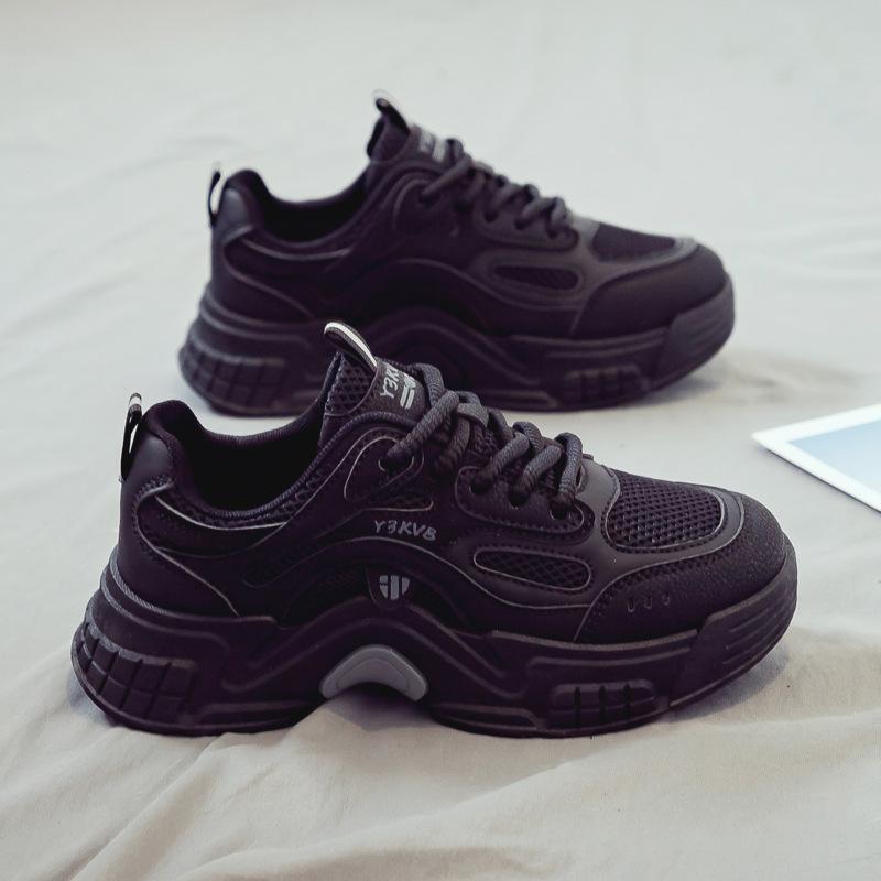 

22 autumn new sports dad shoes thick baseplate shoes ins spring and autumn 40 чорний