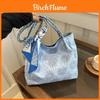 Street Style Large Capacity Tote Bag For Women With Zipper Closure For Casual Travel
