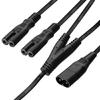 One Input Two Output Cable for Desk Power Use, 60cm/23.62inch Splitter Cable for Close Home Office Wiring Tasks with Small Electronics