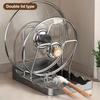 1Pc Pot Lid Cutting Board Placement Rack Kitchen Spatula Holder Storage Rack Pot Lid Artifact Cutting Board Rack