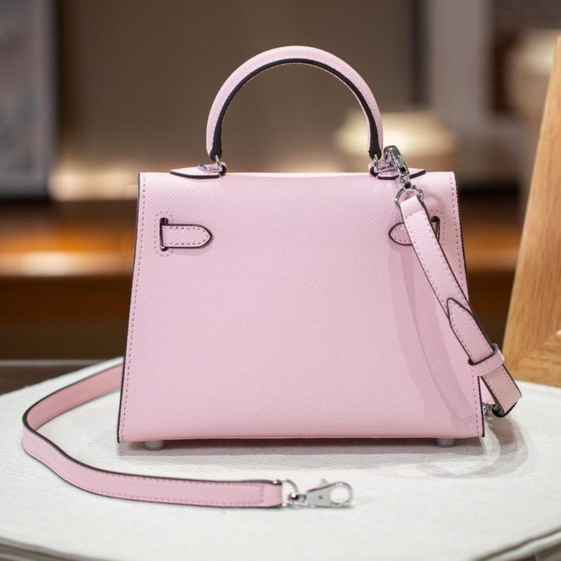 2025 New Genuine Leather Women's Bag EP Palm Pattern 19+22+25 Leather Kai Li+Fashion Handheld Single Shoulder Crossbody Bag