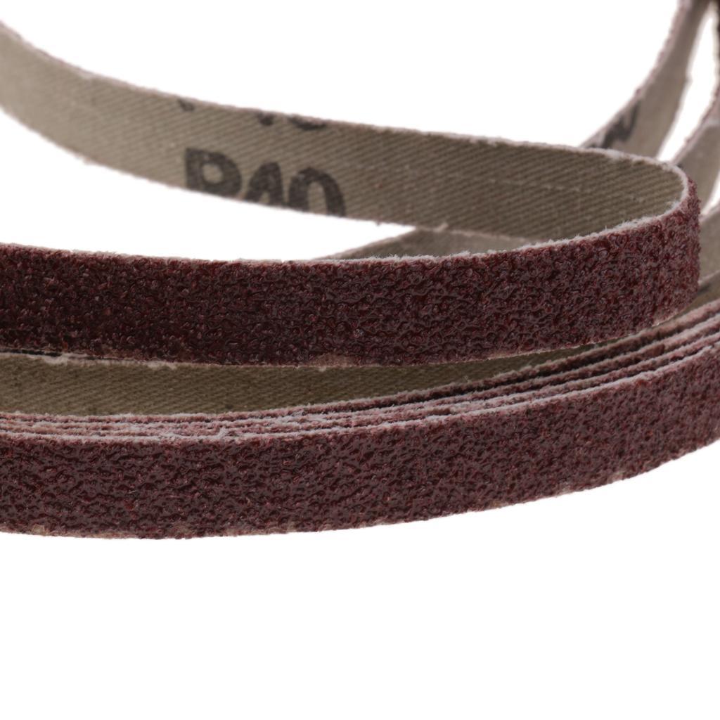 10 Assorted Sanding Sander Belts 330x10mm, 762x25mm, 457x13600 GRIT