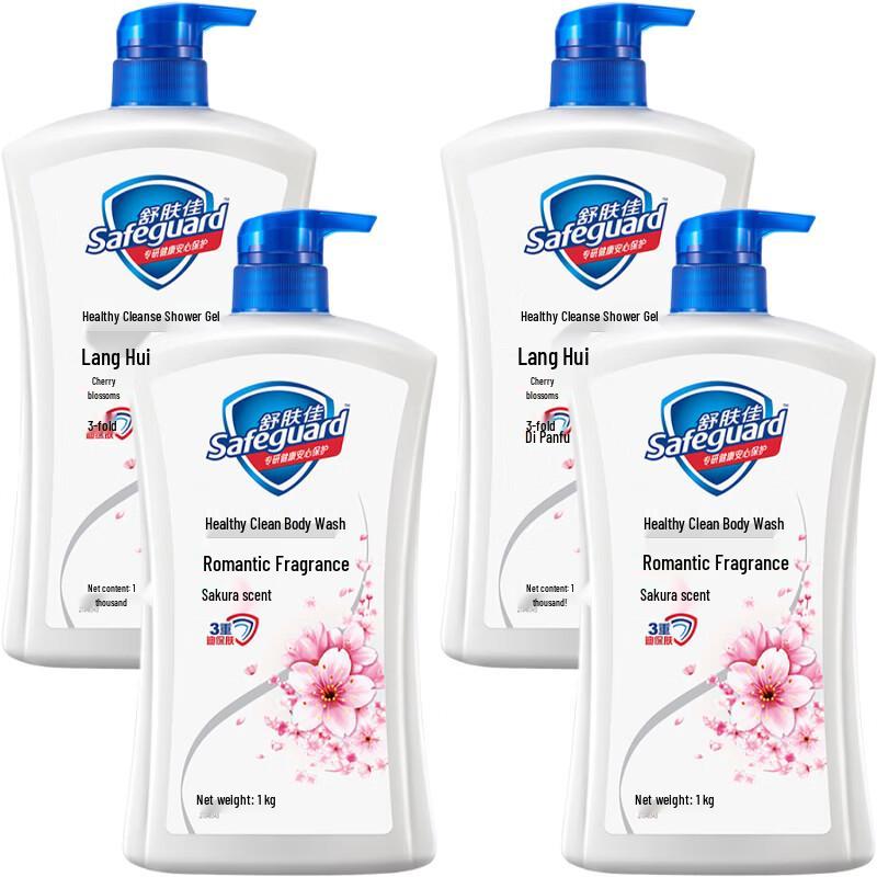 Safeguard Healthy Cleansing Shower Gel Cherry Blossom Scent 4x1kg