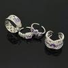Super Fairy Retro Gothic Bow Purple Zir*****Pen Ring Niche High-End Stacking Wearing Personalized Ring Woman