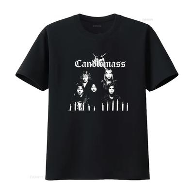 NOUVEAU T-shirt Noir Candlemass Membre du Groupe pour Homme Toutes Tailles Disponibles vintage Lavé vêtements de créateur Polyvalent graphique Décontracté
