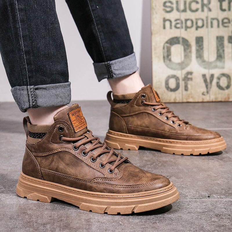 Mode Chelsea Boots Herren Knöchel Lederstiefel Britischer Trend Herrenstiefel Mode Frühling und Herbst Stiefel