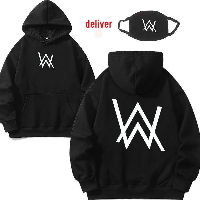 Alan Walker Stil Herren DJ Hoodie Set mit Maske - Trendiges Dreiteiliges Frühjahrs-/Herbst-Set