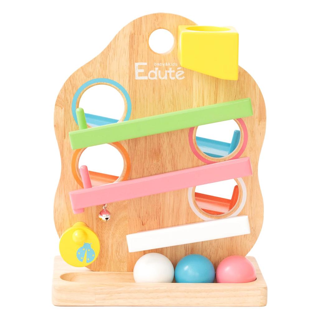 Edutē Baby&kids TREE Slope - A Perfect Birthday Present! A Slope Toy Where Wooden Balls Roll Down a Spiral.
