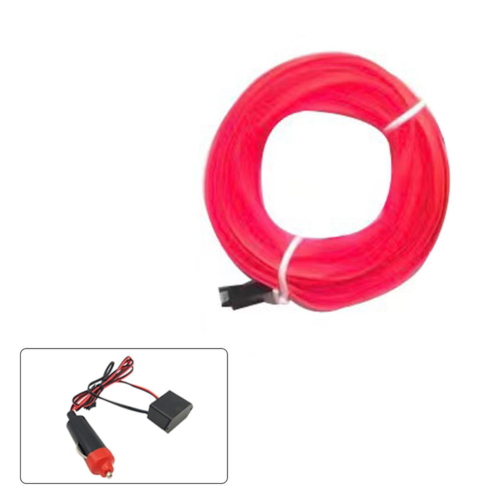 USB Car Interior Strips Lights Multicolor LED Fiber  Lighting set Simple Installation for Dashboard & Console