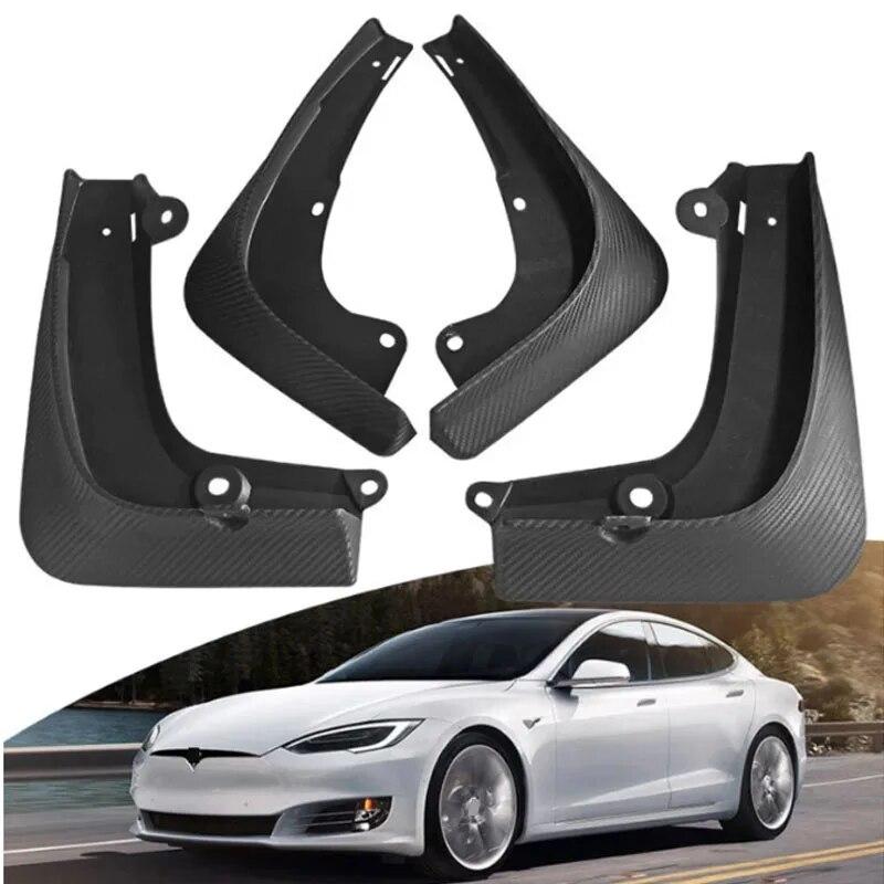 Car Mudflap Fender For Tesla Model S 2014-Over Fender Mud Flaps Guard Splash Flap Mudguard Accessories 2018 2016 2015