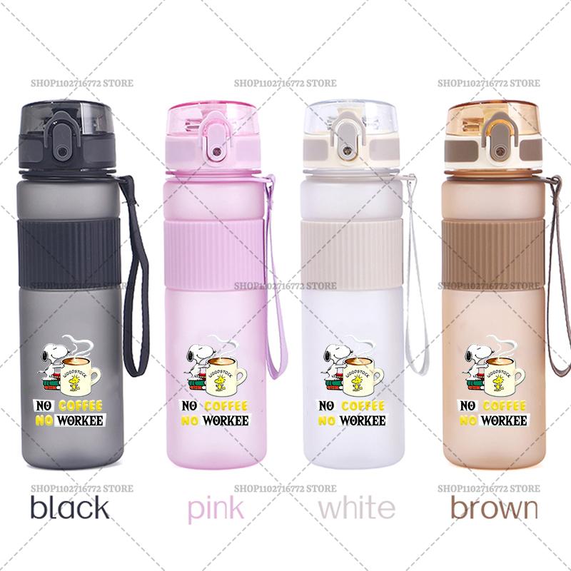550ml Snoopys Water Bottles Cute Cartoon Drinking Cup Portable Cups Women High Quality Sport Leak Proof Mug Bottle Birthday Gift