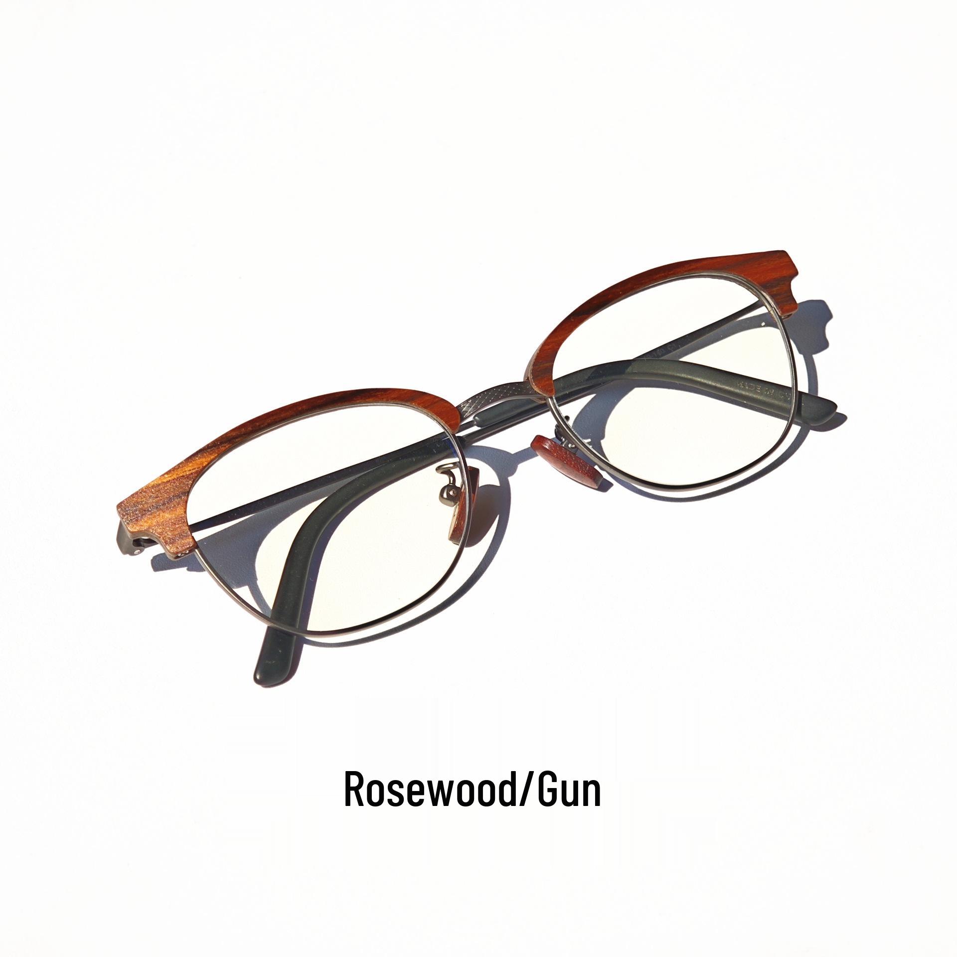 Artistic Retro Unisex Sandalwood Optical Glasses with High-End Feel