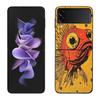 Pop Art Drawing Ideas Fish Phone Case For Samsung Z Flip 7 6 5G Galaxy Z Flip 5 4 3 Black Hard Cell Cover Luxury PC Shell Coque