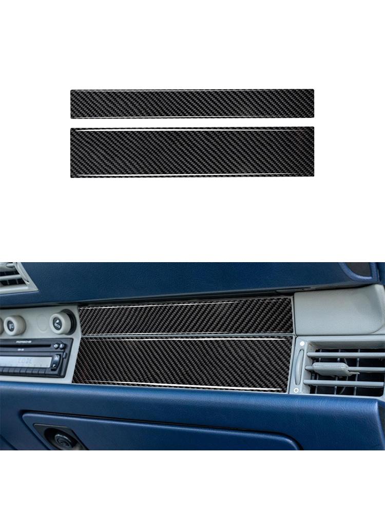 For 1989-1997 Porsche 911 Styling Carbon Fiber Car Interior Dashboard Gear Shift Handbrake Bezel Panel Trim Sticker Accessories
