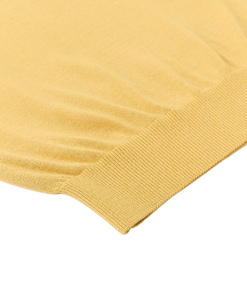 VERNO 26Ssll Open Collar Knit Yellow
