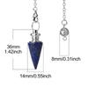 Růženín Přírodní Kámen Léčivý Krystal Kuželové Kyvadlo Amulet Reiki Kyvadlo Přívěsek