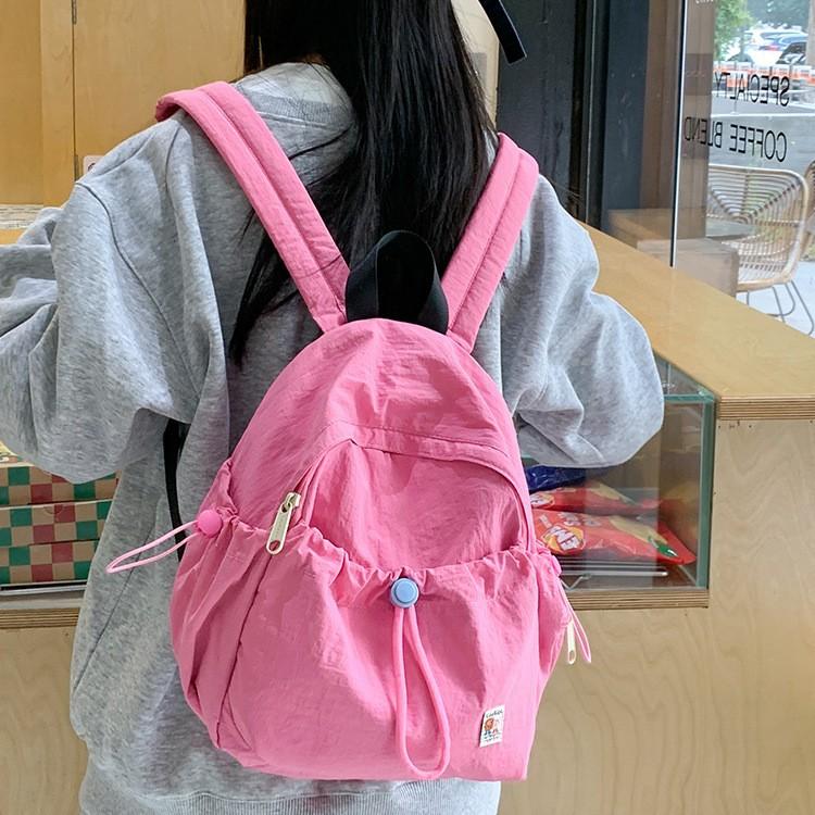 Schoolbag summer new sweet wind small backpack 1011 new solid color cool light versatile leisure travel small backpack