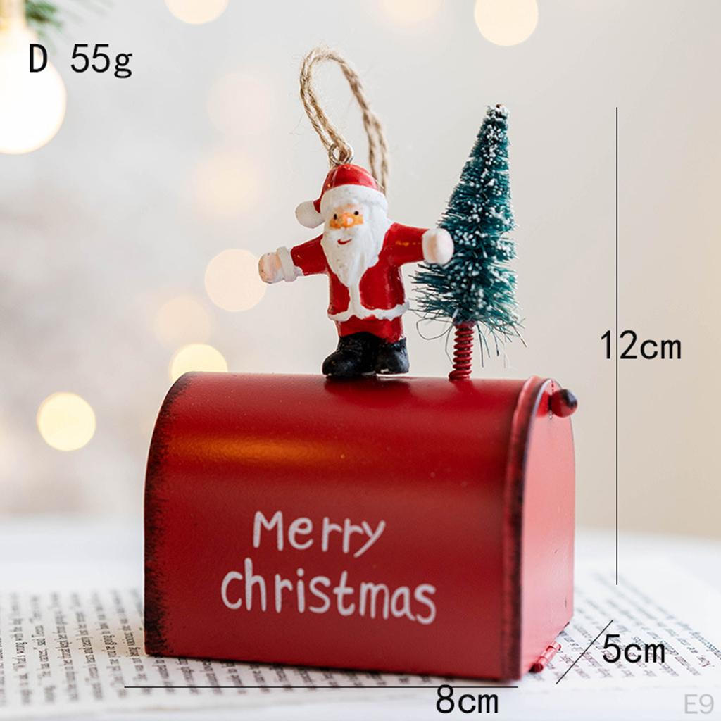 Christmas Hanging Pendants, Tree Mailbox Ornaments Photography Props Resin