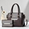 Mother-in-law Bag Crocodile Pattern Bright Leather Two-piece Set Women's Crossbody Bag Korean Version Handbag Shoulder Bag Handbag