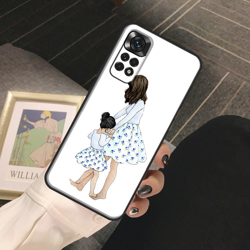 Mom and Daughter Funda For Xiaomi Redmi Note 13 14 Pro 9 10 11 12 Pro 10S 11S 12S Redmi 13C 10C 12C 14C Case