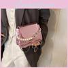 Street Style Mini Bag With Simulated Pearl Decoration Crocodile Pattern For Daily Casual Wear