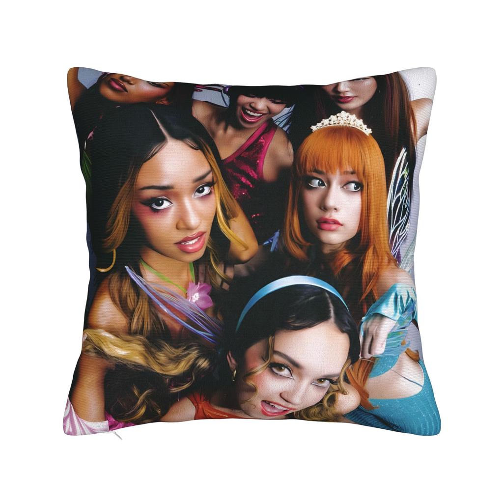 Katseye Kpop Music Girls Pillow Cover  Funny Pillow Case For Sofa Home Decoration Custom Cushion Cover Gift