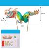 Paper Dragon Dance Props Diy Material Set Honeycomb Paper Horse Dance Props Cartoon Pattern Handmade Paper Crafts New Year Eve