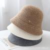 European and American New Knitted Bucket Hat Women's Autumn and Winter Fashion Plain and Versatile Basin Hat Shows a Small Face Warm Bucket Hat