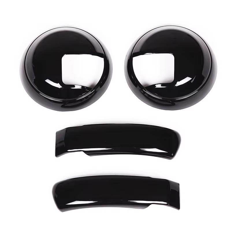 For Fiat 500 2010- ABS Car Rearview Mirror Adjustment Switch Frame Door Storage Box Decorative Frame Sticker Car Accessories