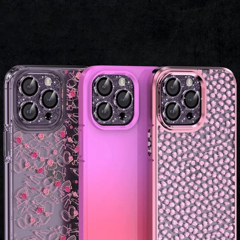 Glitzer-Diamant-Kameraobjektivschutz für iPhone 14 15 Pro 14Pro 13Pro Max, vollständiger Objektivring aus Glas für iPhone 14ProMax-Film