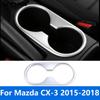 Water Cup Holder Cover Trim Frame For Mazda CX-3 CX3 2014 2015 2016 2017 2018 Carbon Fiber Center Console Interior Accessories