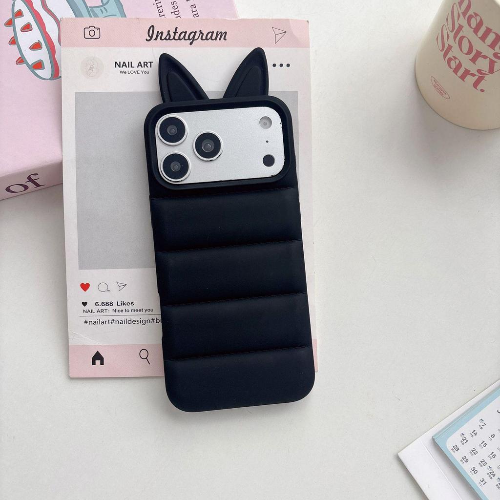 3D Fox Ears & Angel Wings Phone Case for iPhone 14/13/12/11 Pro Max