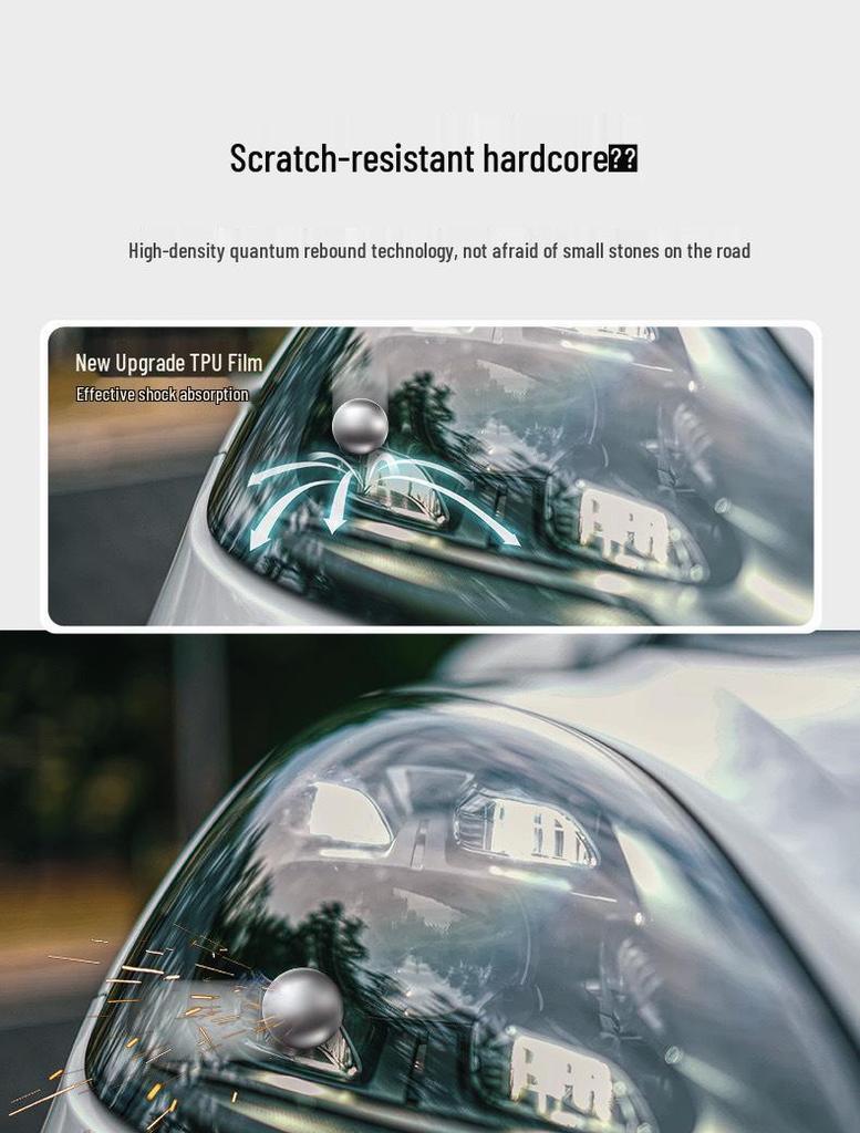 Fits Porsche Headlights & Taillights: Smoked, Light-Controlled, Photosensitive Color-Changing Film 1:1 Cut for All Series Models