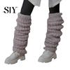 Soft And Cozy Women Socks 1 Pair Winter Calf Thick Knitted Solid Color Anti-slip Warm Pile Comfortable For Leg Warmers JK Boots Stocking Lolita