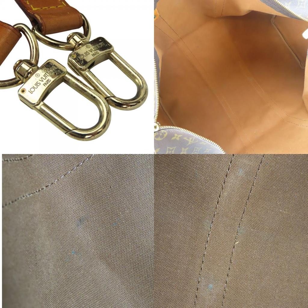 Used LOUIS VUITTON Boston Bag Kiepol Band Barriere 50 M41416 Monogram/Nume Leather Brown Shoulder