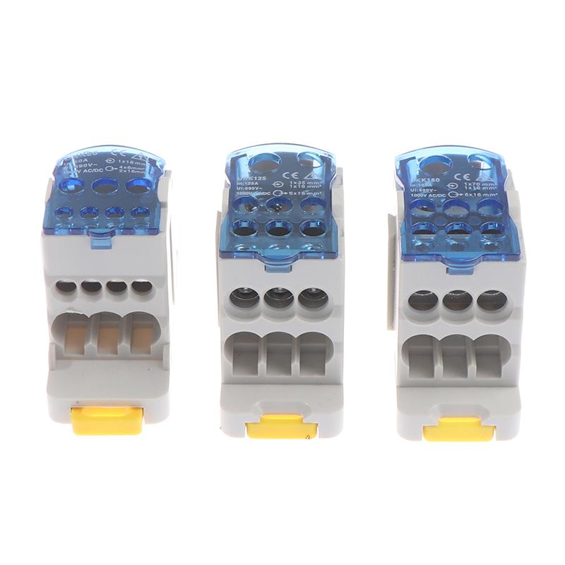 Ukk 80A/125A/160A 1 In Multiple-Out Distribution Box Din Rail Terminal Junction