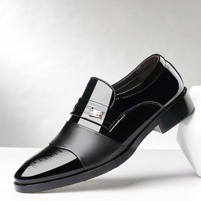 Luxury Leather Men Shoes for Wedding Formal Oxfords Business Casual Office Work Shoes for Men Big Size Men's Pointy Dress Shoes