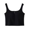 Women's Solid Color Vest Without Wires, Padded Round Neck Bottoming Top