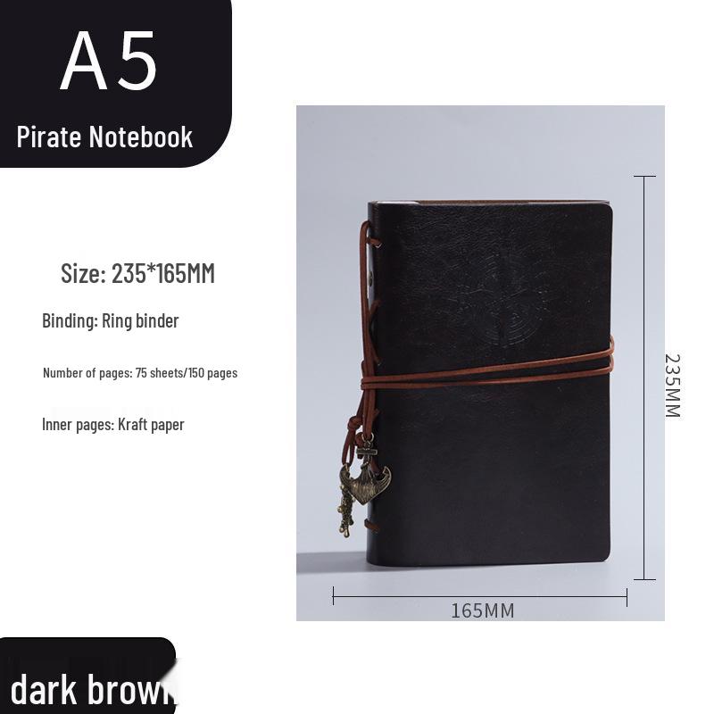 Piratisch Nautisches A5A6A7 Loseblatt-Notizbuch: Business-Stil Tragbarer Terminkalender