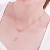 Purple Gold Fringed Ball Necklace Rose Gold Plated Fashion Collarbone Chain Women