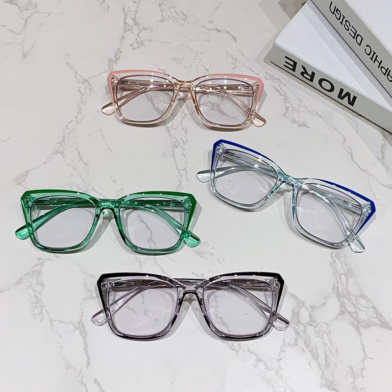 Damenmode Quadratischer Rahmen Photochrome Multifokale Lesebrille für Weit- und Nahsicht
