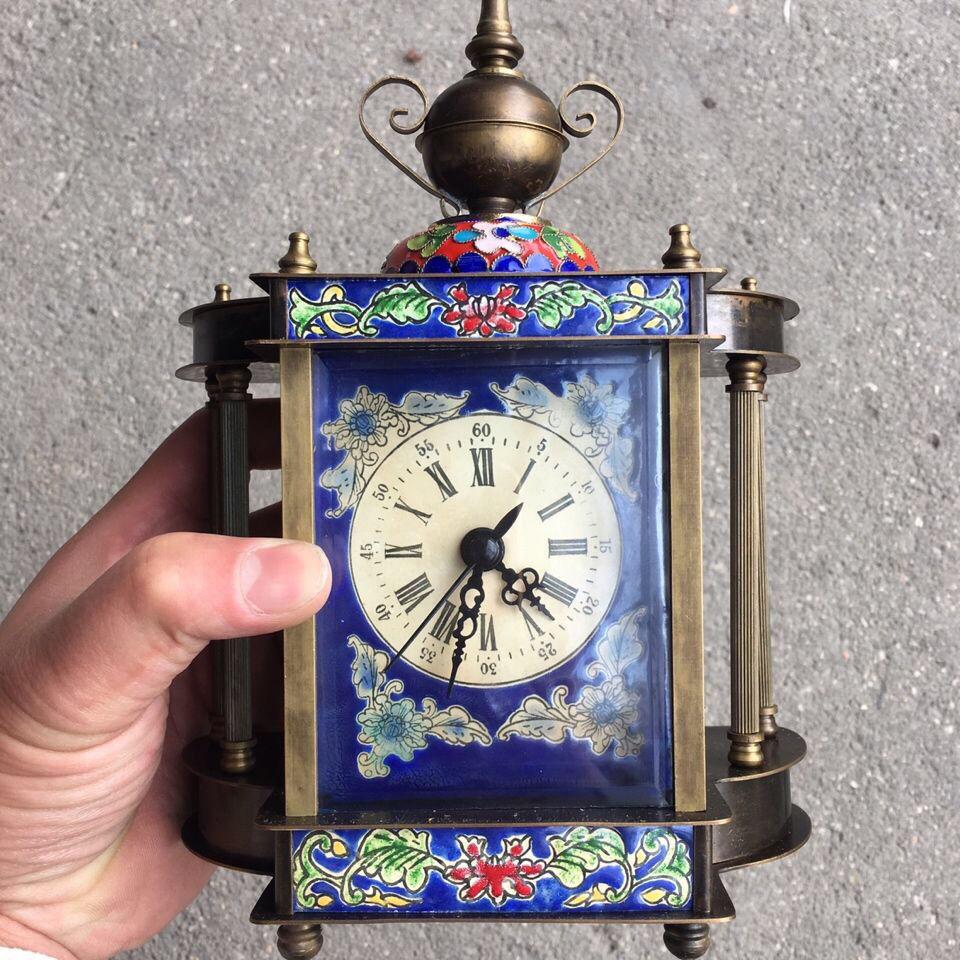 Антикварная коллекция Классические эмалевые часы клуазоне, Механические часы-орнамент, Ручной завод