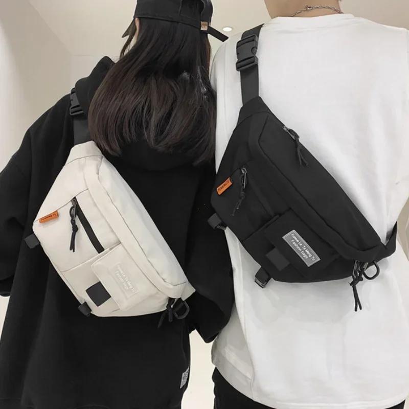 Chest Pack Woman 2025 New Street Trend Waist Bag Unisex Outdoor Sports Fanny Pack Shoulder Bag Fashion Nylon Belt Bags Purse