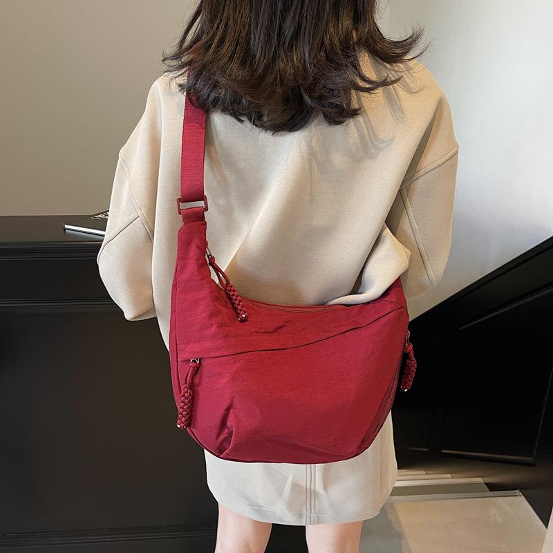 Fashion cloth bag female student class satchel casual messenger bag large capacity shoulder bag Japanese travel tote bag
