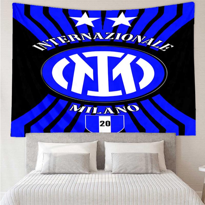 1PC Inter FC Crest Printed Tapestry Room Decoration Wall Hanging for Living Room Bedroom, dormitory, Birthday and Christmas gifts