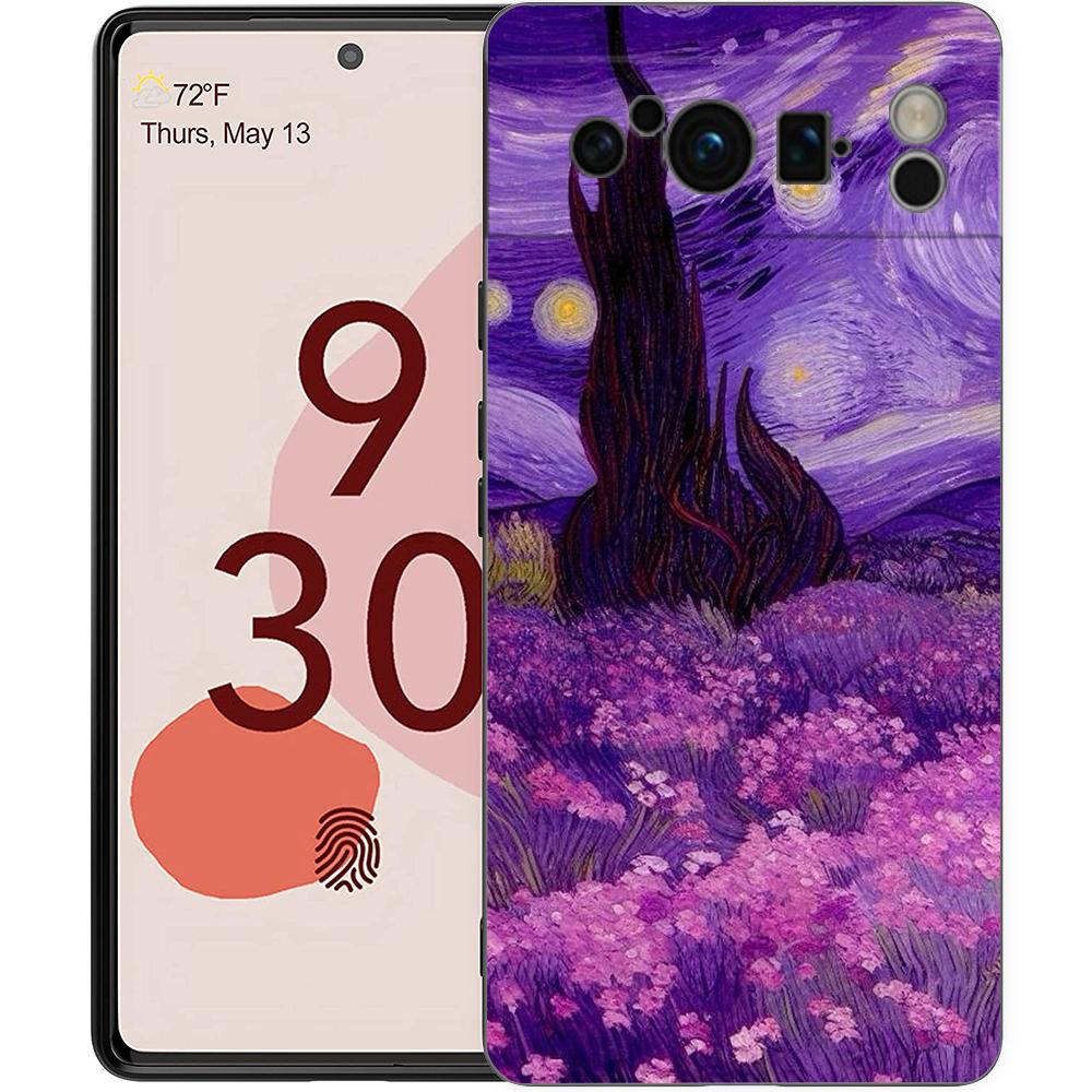 

Чехол для телефона Google Pixel 8 7 6 Pro 8A 7A 6A ТПУ Оболочка Мягкий силикон Ударопрочный Черный Чехол Звездная ночь Ван Гог Pixel 6 Pro