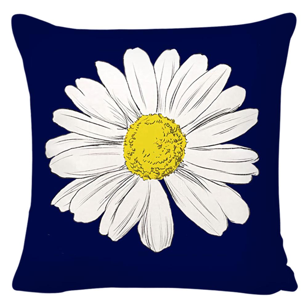 Pillow Cover Ins Style Daisy Summer Nordic Home Decoration Bedside Cushion Core Cover Linen